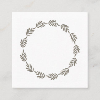 Simple botanical wreath of plants in a monochrome discount card