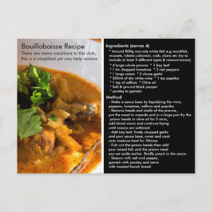 Simple Bouillabaisse Recipe Card