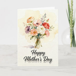 Simple Bouquet Mother's Day Holiday Card