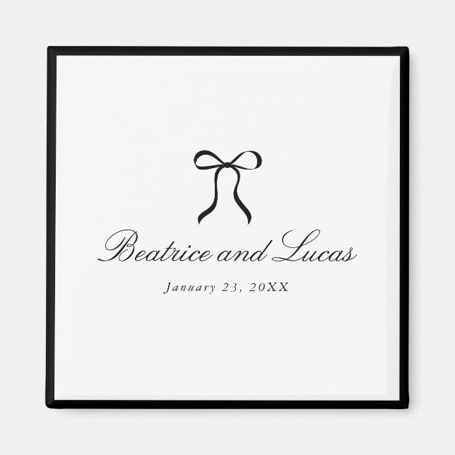 Simple Bow Classic Wedding Magnet (Front)