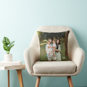 Simple Bow Personalised Family Photo Cushion