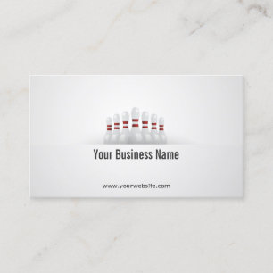 Simple Bowling Ball Business Card