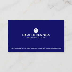 simple bowling business card