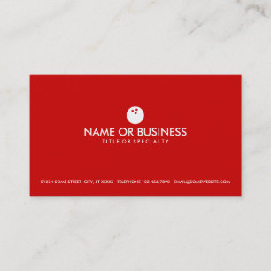 simple bowling business card