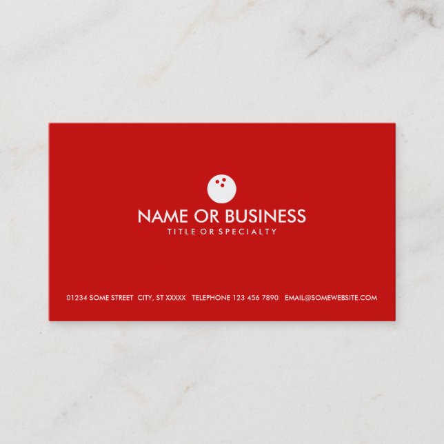 simple bowling business card (Front)