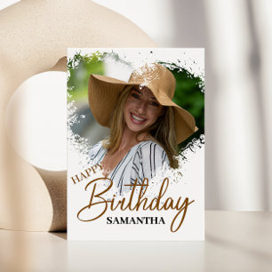Simple Boyfriend   Girlfriend Photo Birthday Card