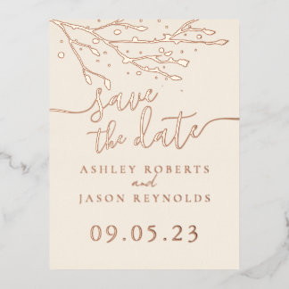 Simple Branch Save The Date Card