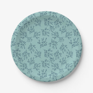 Simple Branches Fall Colour Palette   Aqua Wind Paper Plate