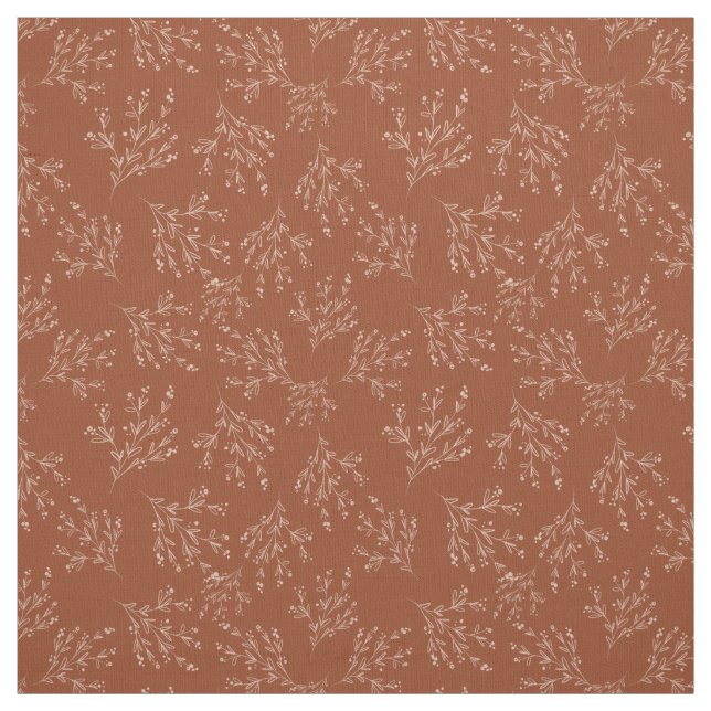 Simple Branches Fall Colour Palette | Burnt Sienna Fabric (Swatch)