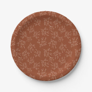 Simple Branches Fall Colour Palette   Burnt Sienna Paper Plate