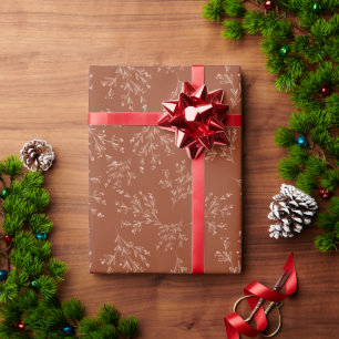 Simple Branches Fall Colour Palette   Burnt Sienna Wrapping Paper