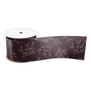 Simple Branches Fall Colour Palette   Plum Wine Satin Ribbon