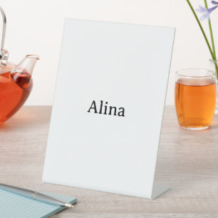Simple Brand Promotion 6" x 8" Plastic Pedestal Sign