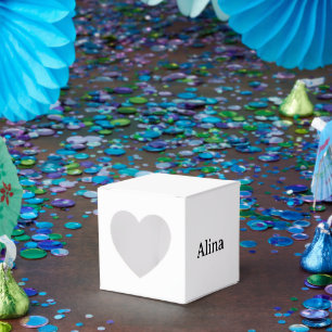 Simple Brand Promotion Heart 2" x 2" x 2" Favour Box
