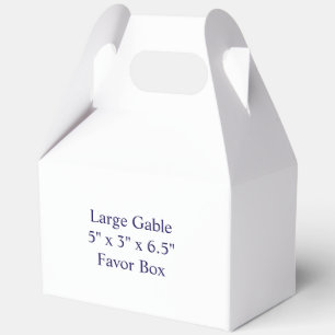 Simple Brand Promotion Large Gable 5" x 3" x 6.5" Favour Box