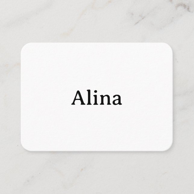 Simple Brand Promotion Rounded 3.5"x2.5" Flat Place Card (Front)