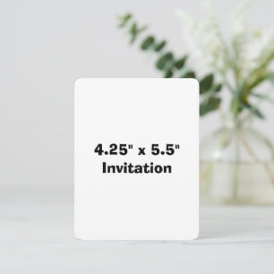 Simple Brand Promotion Rounded 4.25" x 5.5" Invitation