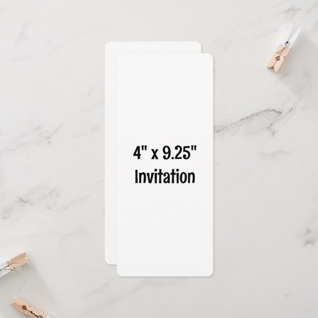 Simple Brand Promotion Rounded 4" x 9.25" Invitation (Front/Back In Situ)