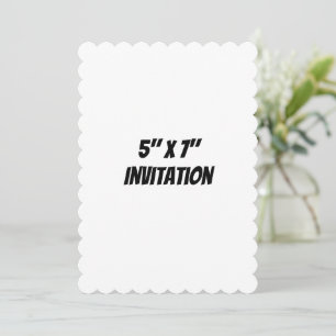 Simple Brand Promotion Scalloped 5" x 7" Invitation