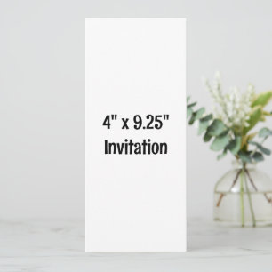 Simple Brand Promotion Squared 4" x 9.25" Invitation