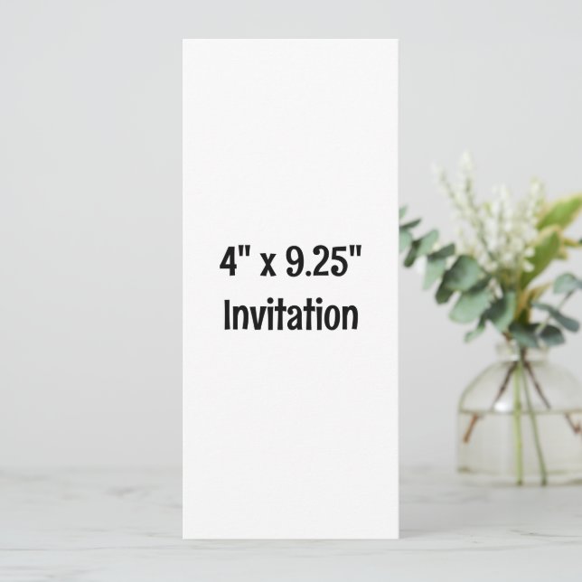 Simple Brand Promotion Squared 4" x 9.25" Invitation (Standing Front)