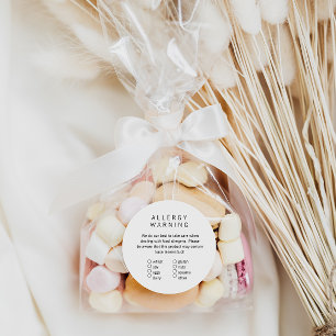 Simple Brand Ready Bakery Allergen Label