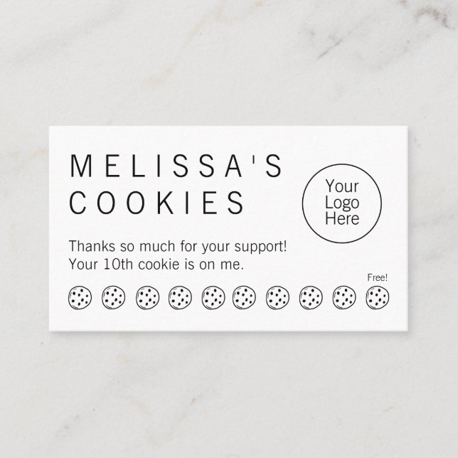 Simple Brand Ready Bakery Flat Loyalty Card (Front)