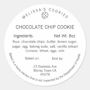 Simple Brand Ready Bakery Ingredient Label