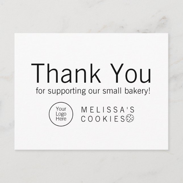 Simple Brand Ready Bakery Thank You Postcard (Front)