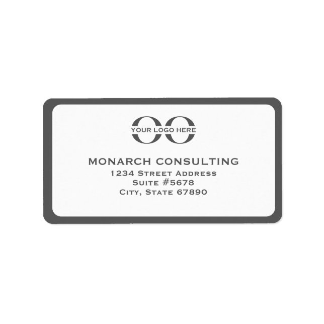 Simple Branded Address Label with Company Logo (Front)
