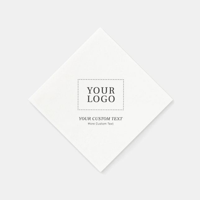 Simple Branded Custom Business Logo Promotional Napkin (Corner)