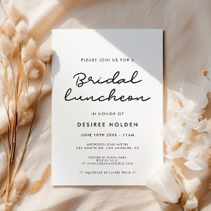 Simple Bridal luncheon Invitation