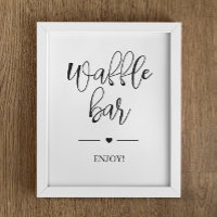Simple Bridal Shower Waffle bar Poster