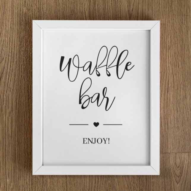 Simple Bridal Shower Waffle bar Poster (Creator Uploaded)