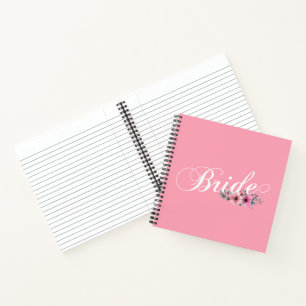 Simple Bride Floral Calligraphy Notebook