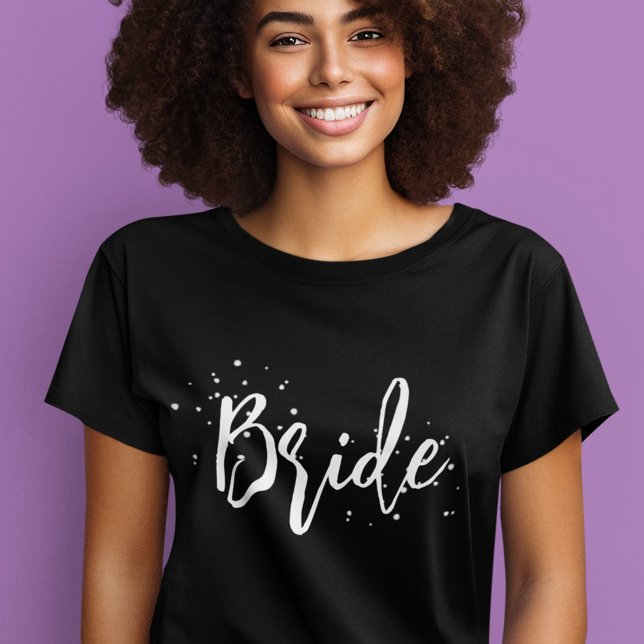 Simple Bride to Be Calligraphy Script  T-Shirt (Bride simple calligraphy script womens t shirt.)