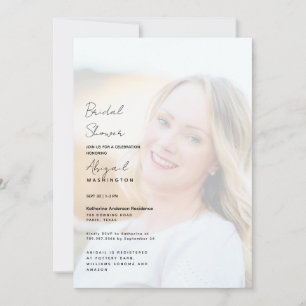 Simple Bride-to-be Photo Bridal Shower Invitation