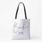 Simple Bride to Be Wedding Tote Bag