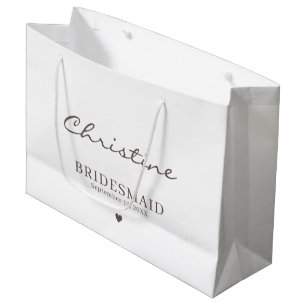 Simple Bridesmaid Wedding Large Gift Bag