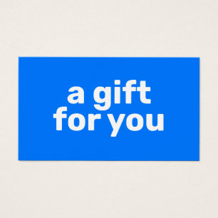 Simple Bright Blue Bold Modern Gift Certificate