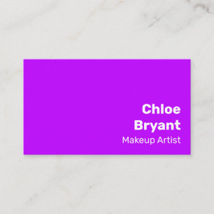 Simple Bright Purple Bold Modern Vibrant Business Card