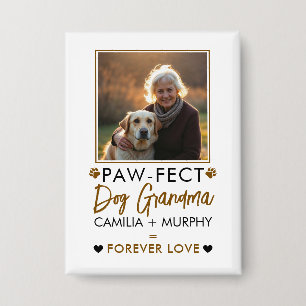 Simple Brown & Black Text Dog Grandma Photo