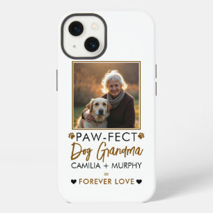 Simple Brown & Black Text Dog Grandma Photo iPhone 13 Case