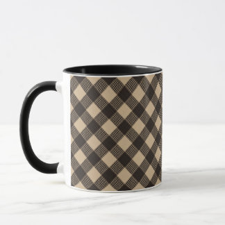 Simple brown check mug