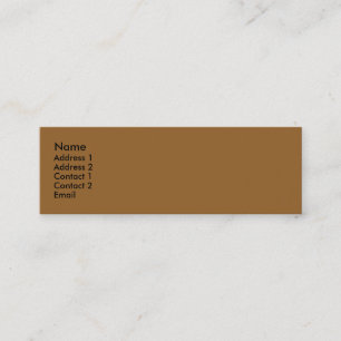 Simple brown mini business card