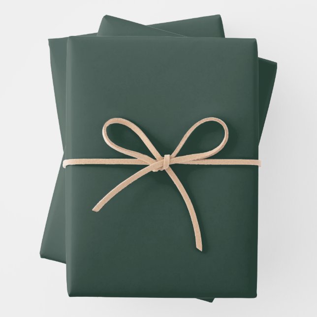 Simple Brunswick Green  Wrapping Paper Sheet (In situ)