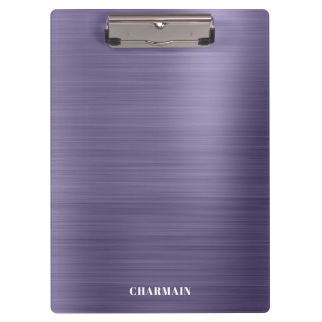 Simple Brush Metal Midnight Clipboard (Front)