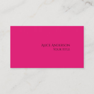 Simple Budget Create Your Own Pink Business Card