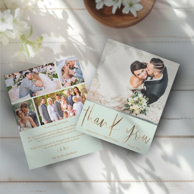 Simple Budget Green Wedding Thank You (Creator Uploaded)