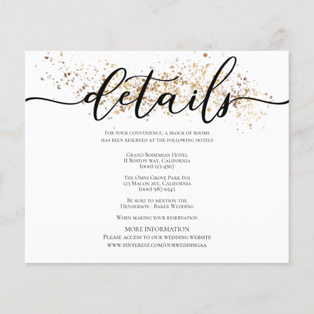 Simple BUDGET INFORMATION CARD. Flyer (Front)